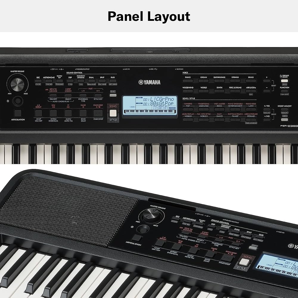 YAMAHA　キーボード Yamaha PSR-E383 61 Touch Sensitive Keys Portable Keyboard